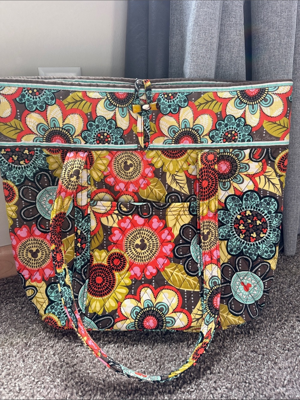 Vera Bradley x Disney Parks Quilted Floral Tote Bag in Multicolor